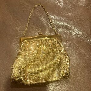 1930’s whiting and Davis gold evening bag